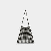 Lucky Pleats Knit M Check Cookie Black