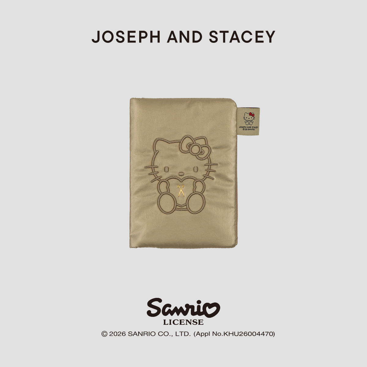 Travel Wallet Hello Kitty Sleek Gold