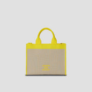 LPK Lattice Knit Tote Bag M Frame Yellow on Beige