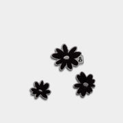 Daisy Brooch Set Black