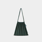 Lucky Pleats Knit M Stripe Teal Green