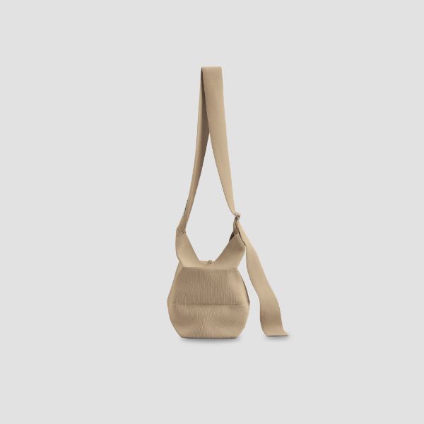 Lucky Pleats Knit Off City Bucket Hazelnut Beige
