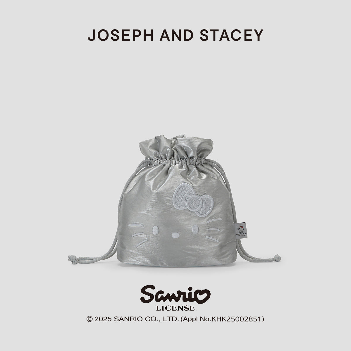 Drawstring Cross Hello Kitty Sleek Silver