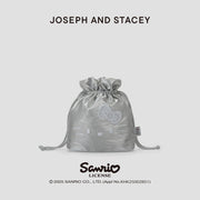 Drawstring Cross Hello Kitty Sleek Silver