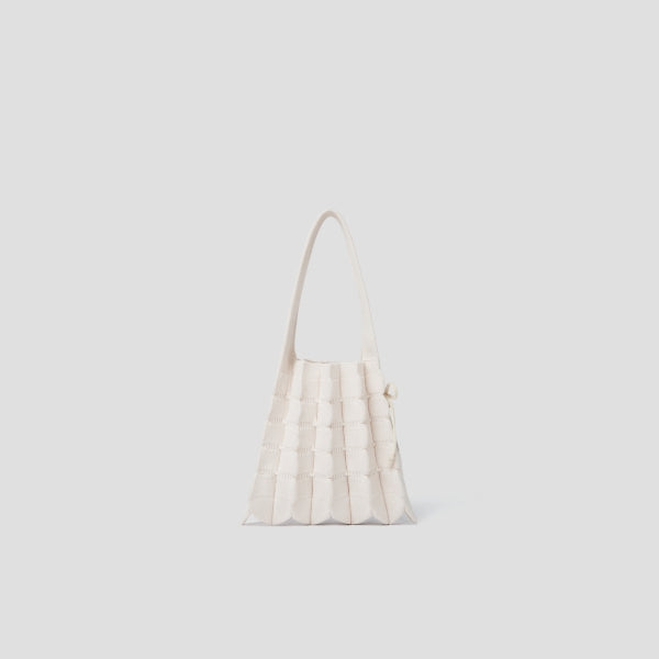 Lucky Pleated Knit S Fiori Cream White