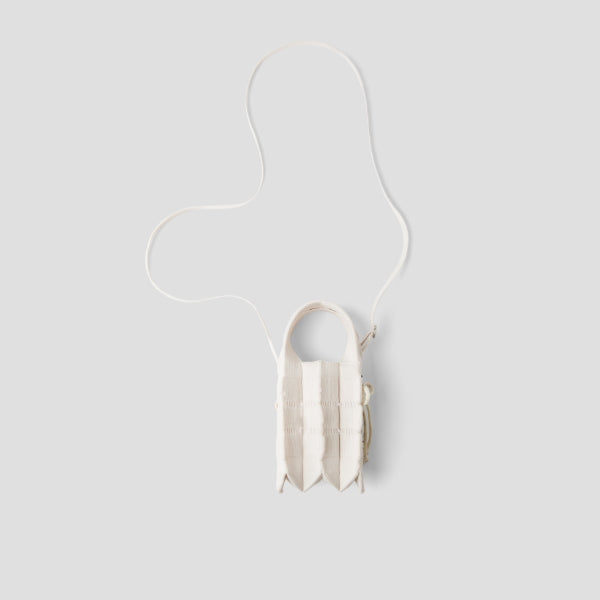 Lucky Pleats Knit Mini Cross Fiori Cream White