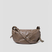 Daily Shirring Bag M_Faux Leather Mocha Brown