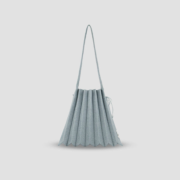 Lucky Pleats Knit M Starry Dusty Blue