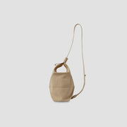 Lucky Pleats Knit Off City Bucket Sling Hazelnut Beige