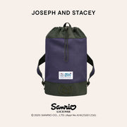 Mesh String Backpack Hello Kitty Khaki Violet