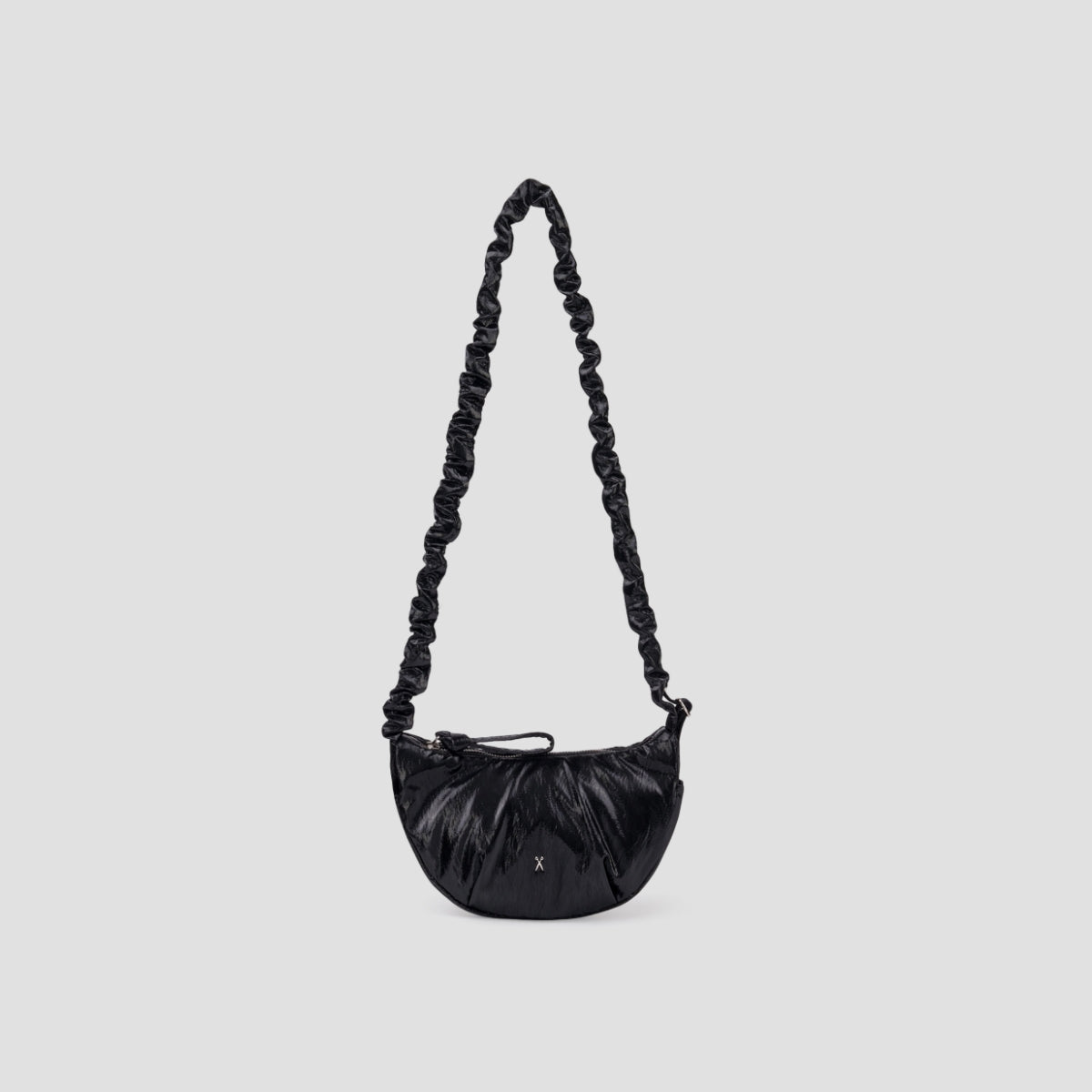 Daily Shirring Shoulder Bag Sleek Black