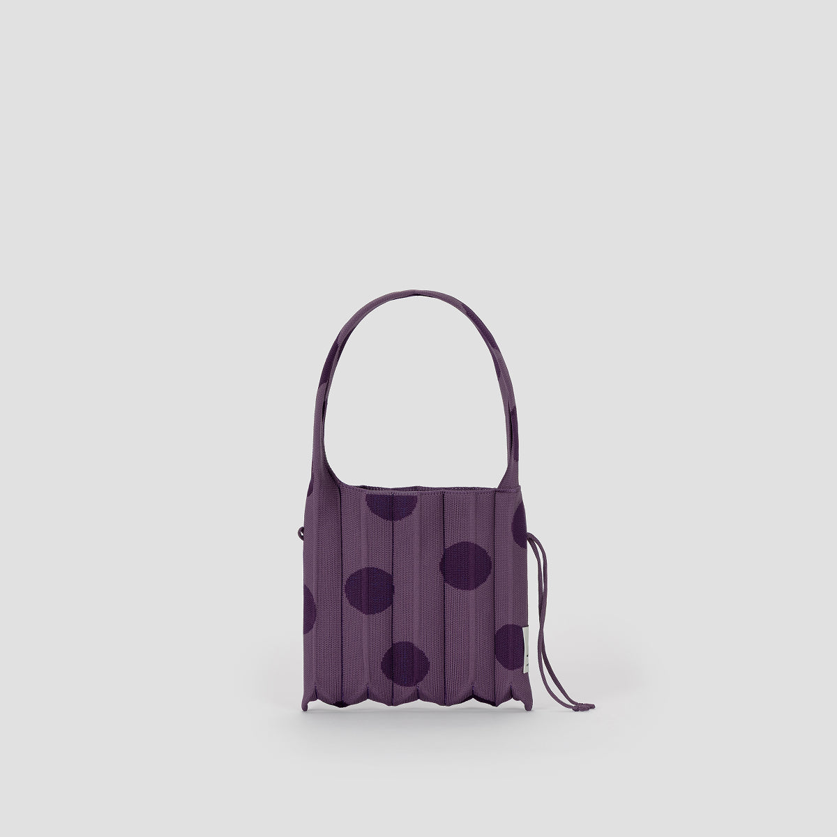 Lucky Pleats Knit S Dot Grape Wine