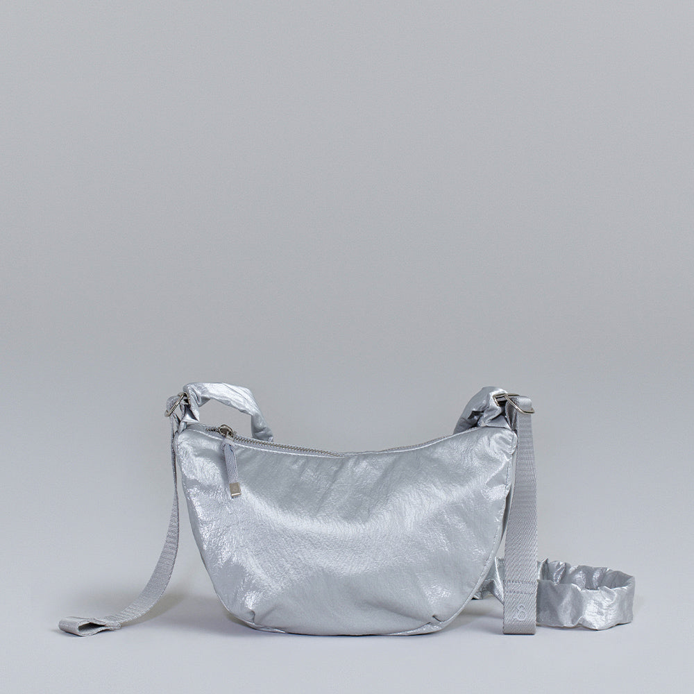 Daily Shirring Bag S Sleek Silver