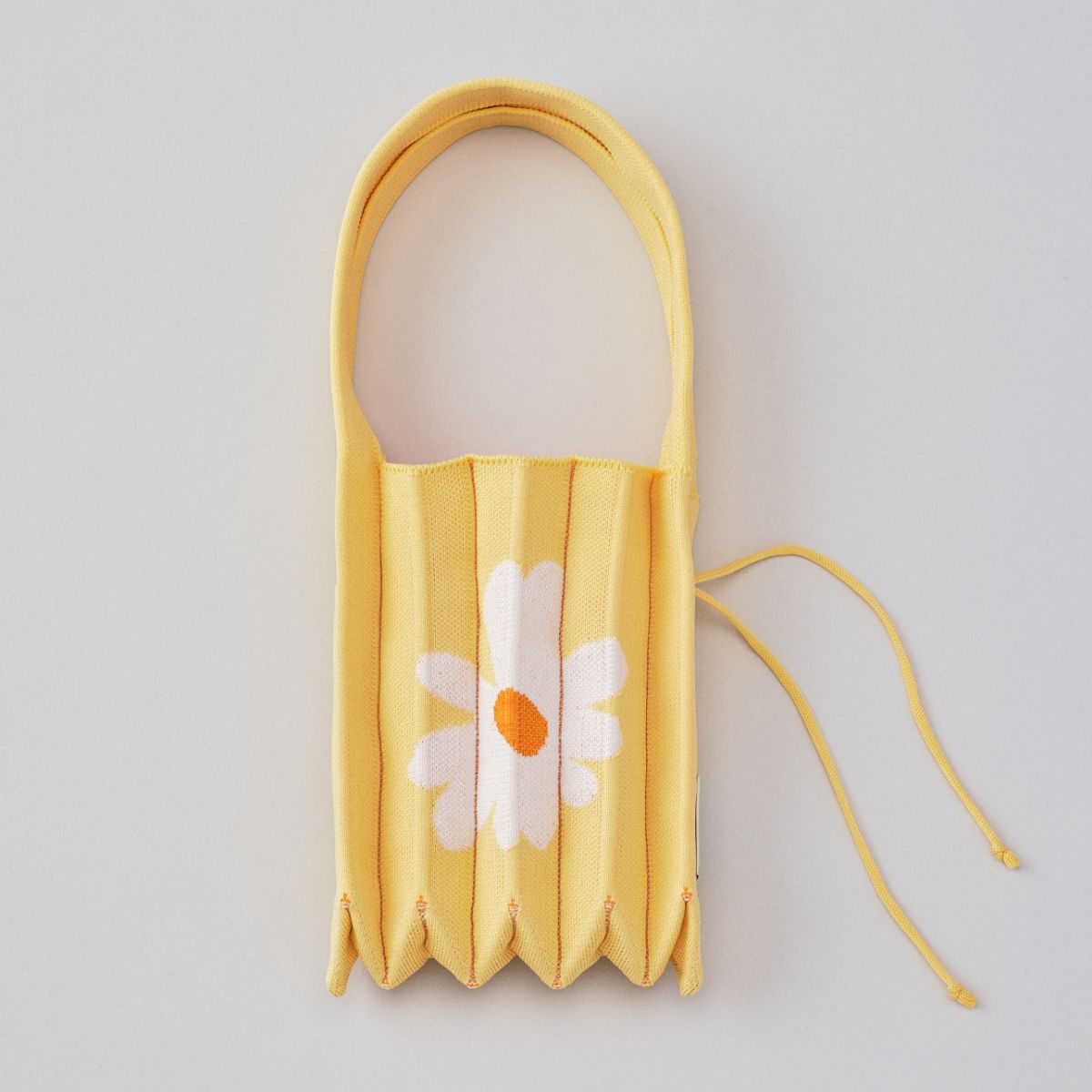 Lucky Pleats Knit S Daisy Macaron Yellow