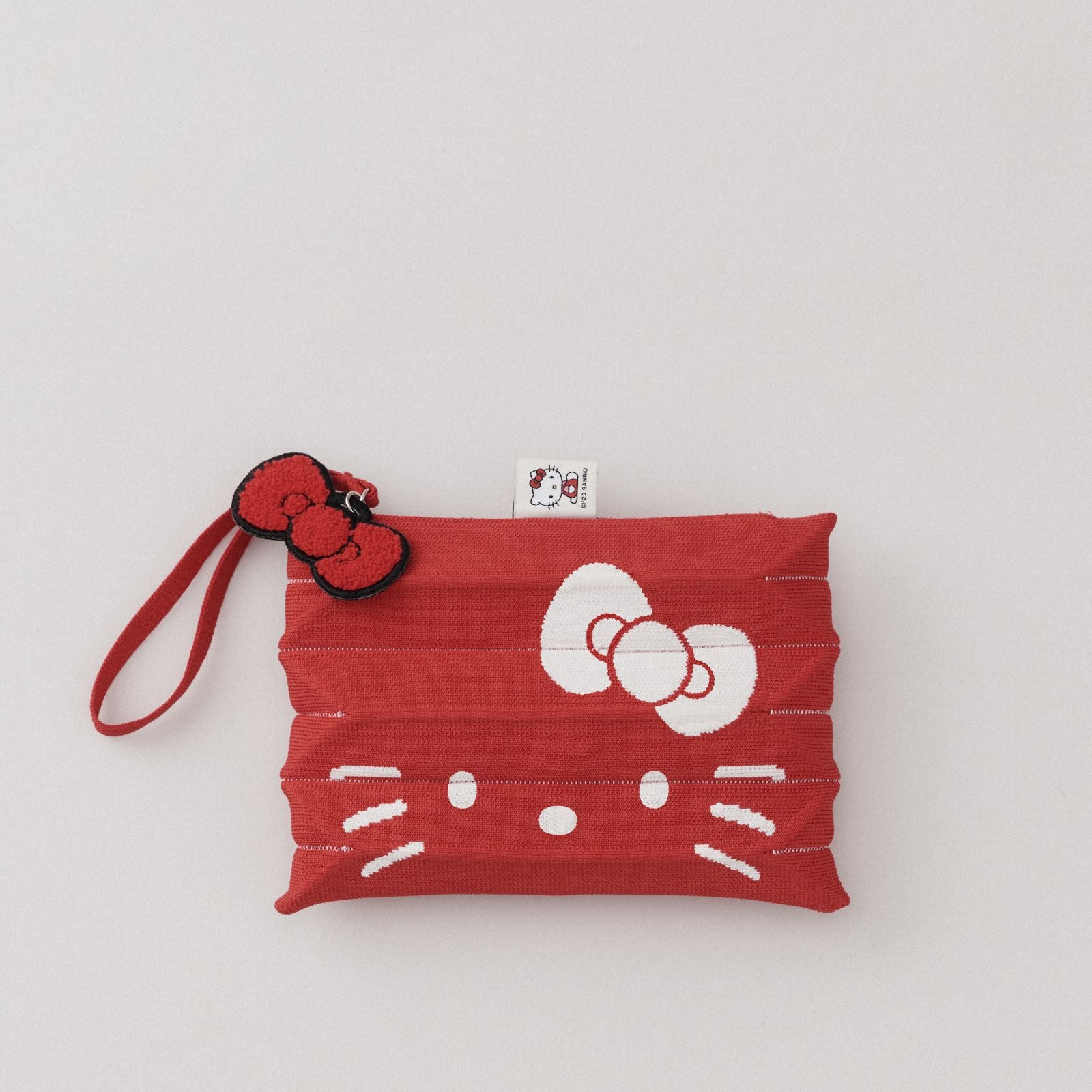 Lucky Pleats Knit Clutch S Hello Kitty Barbados Red