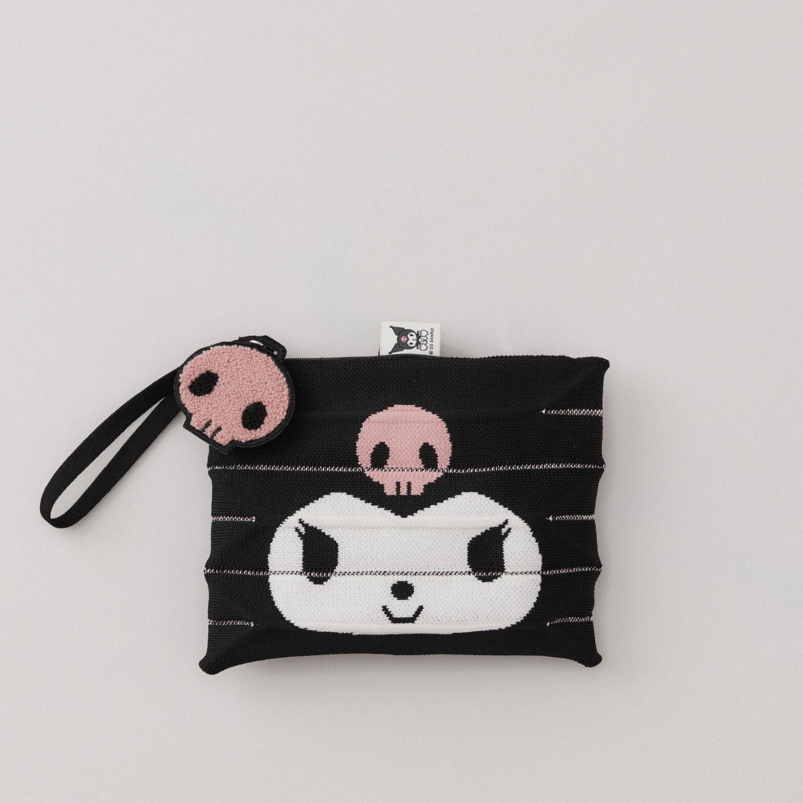 Lucky Pleats Knit Clutch S Kuromi Rich Black
