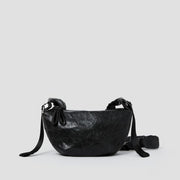 Daily Shirring Bag S_Faux Leather Roast Black