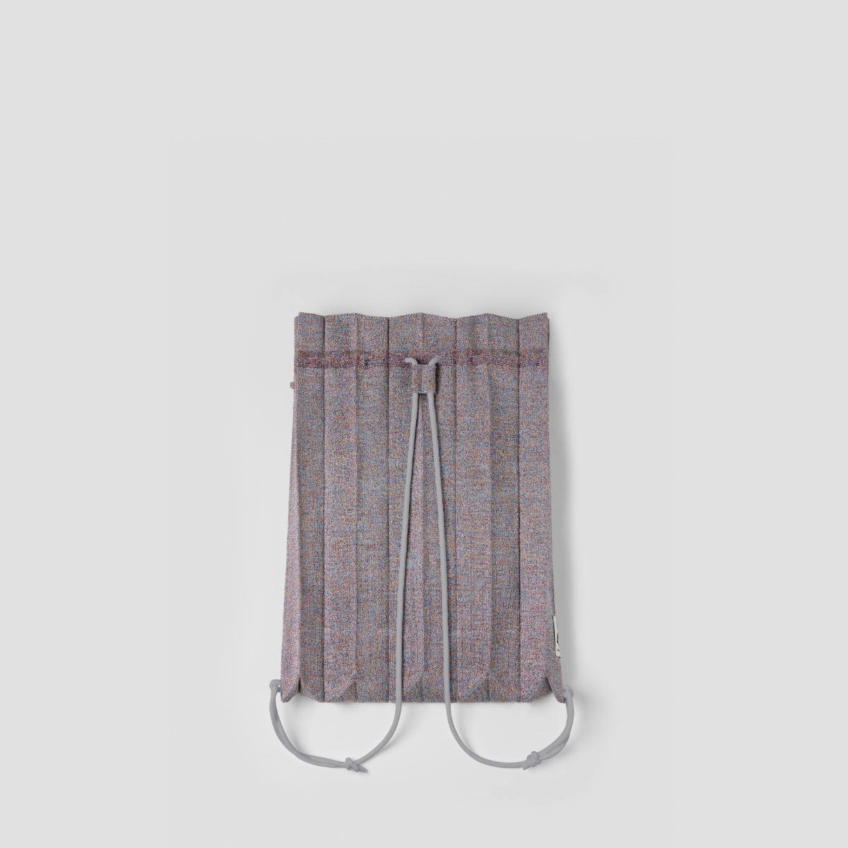 Lucky Pleats Knit String Backpack Multi Rainbow Grey