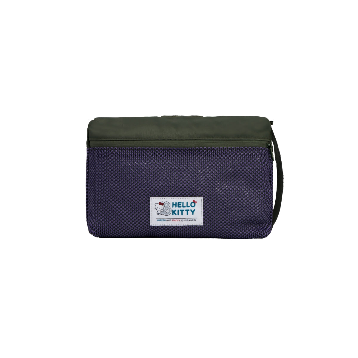 Mesh Pouch S Hello Kitty Khaki Violet