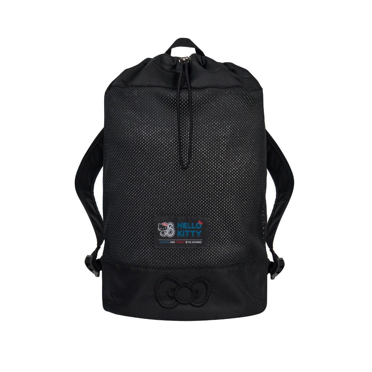 Mesh String Backpack Hello Kitty Black