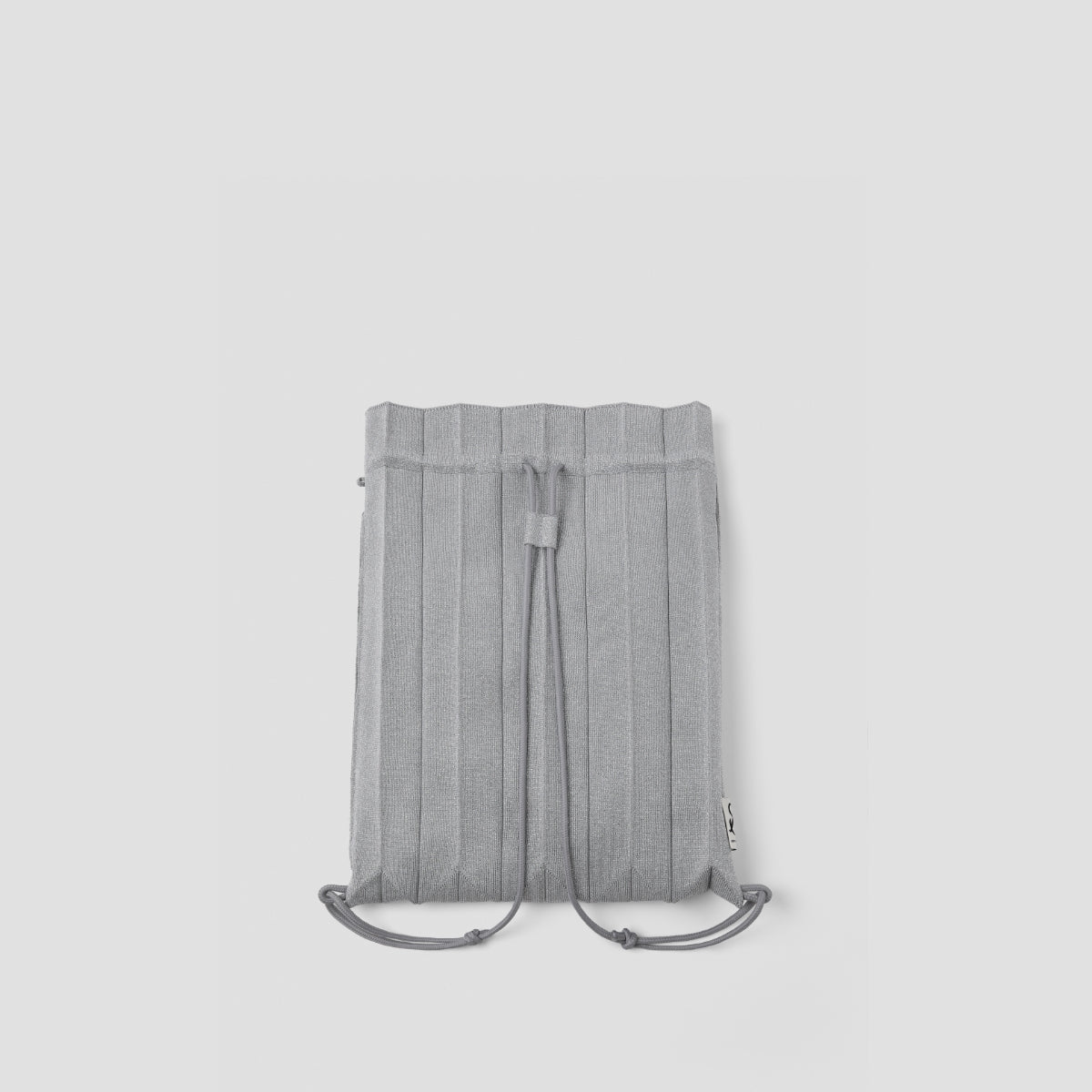 Lucky Pleats Knit String Backpack Starry Platinum