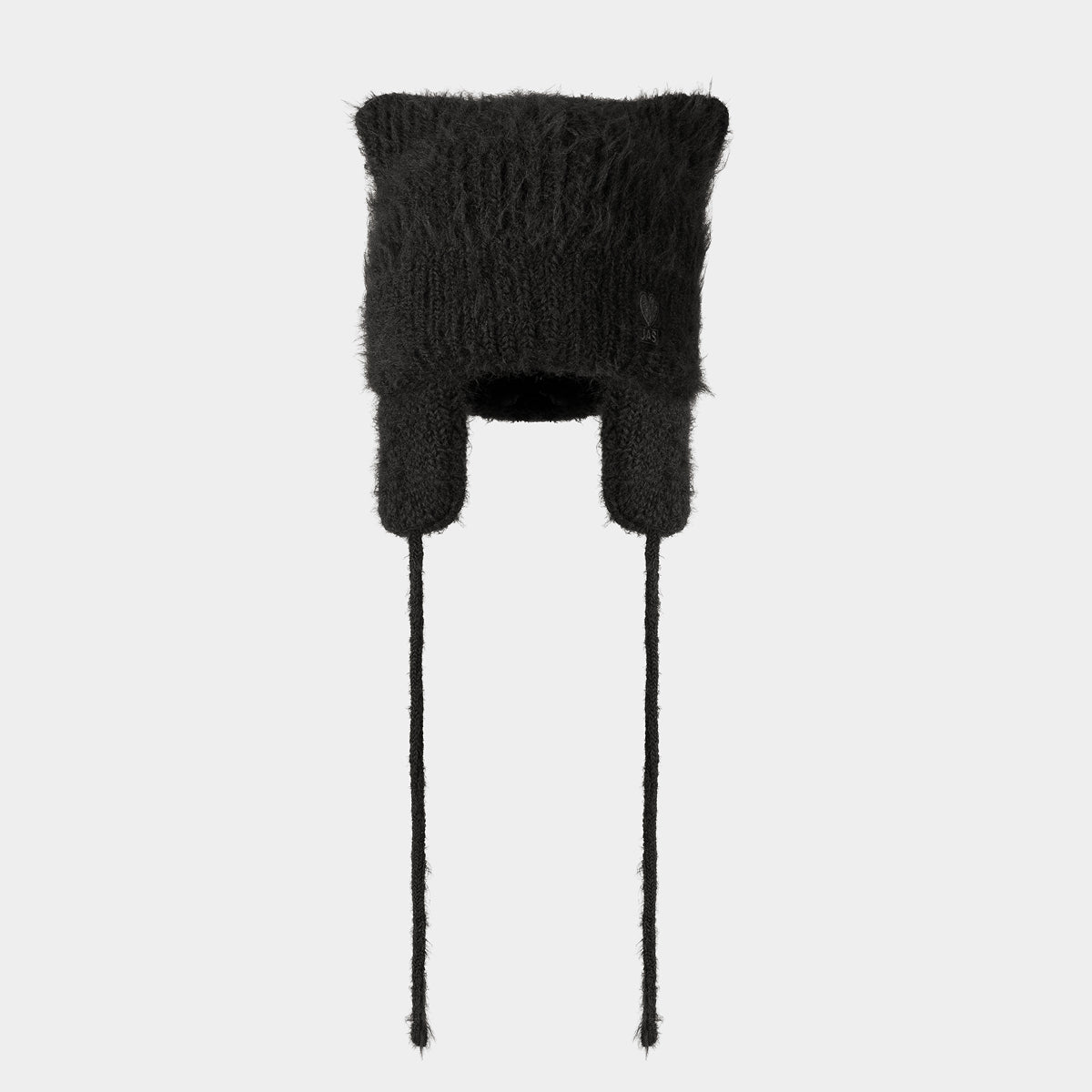 Lucky JAS Earflap Cat Beanie Black