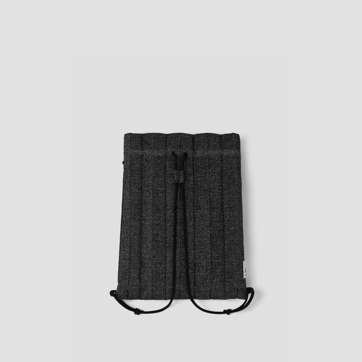 Lucky Pleats Knit String Backpack Starry Fancy Black