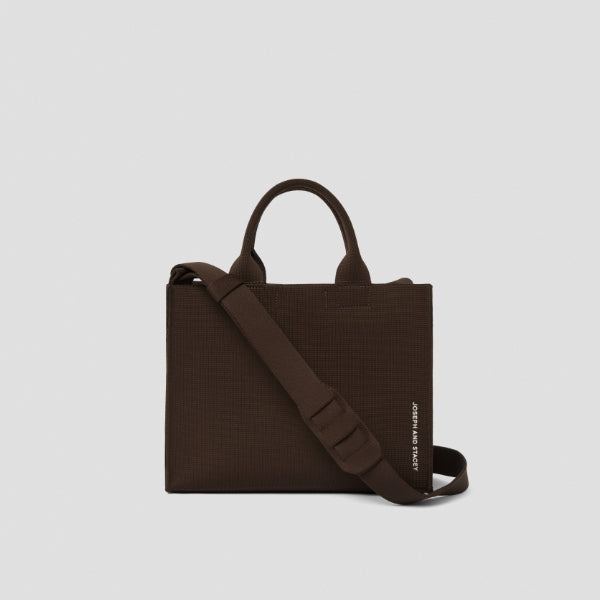 LPK Lattice Tote Bag M Dual Cinnamon Brown