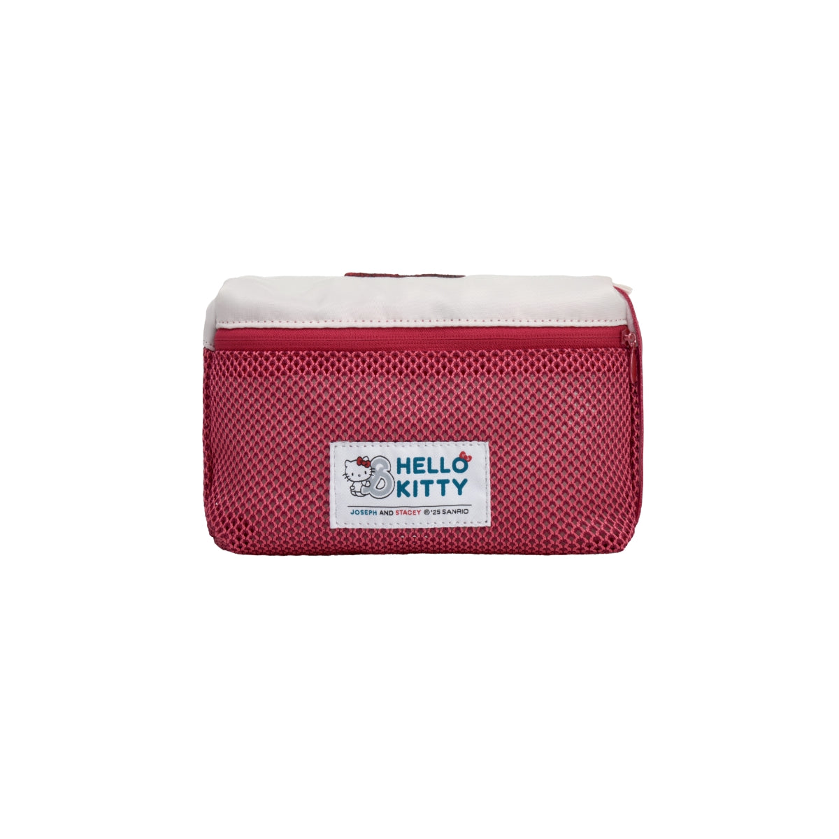 Mesh Pouch S Hello Kitty Red White