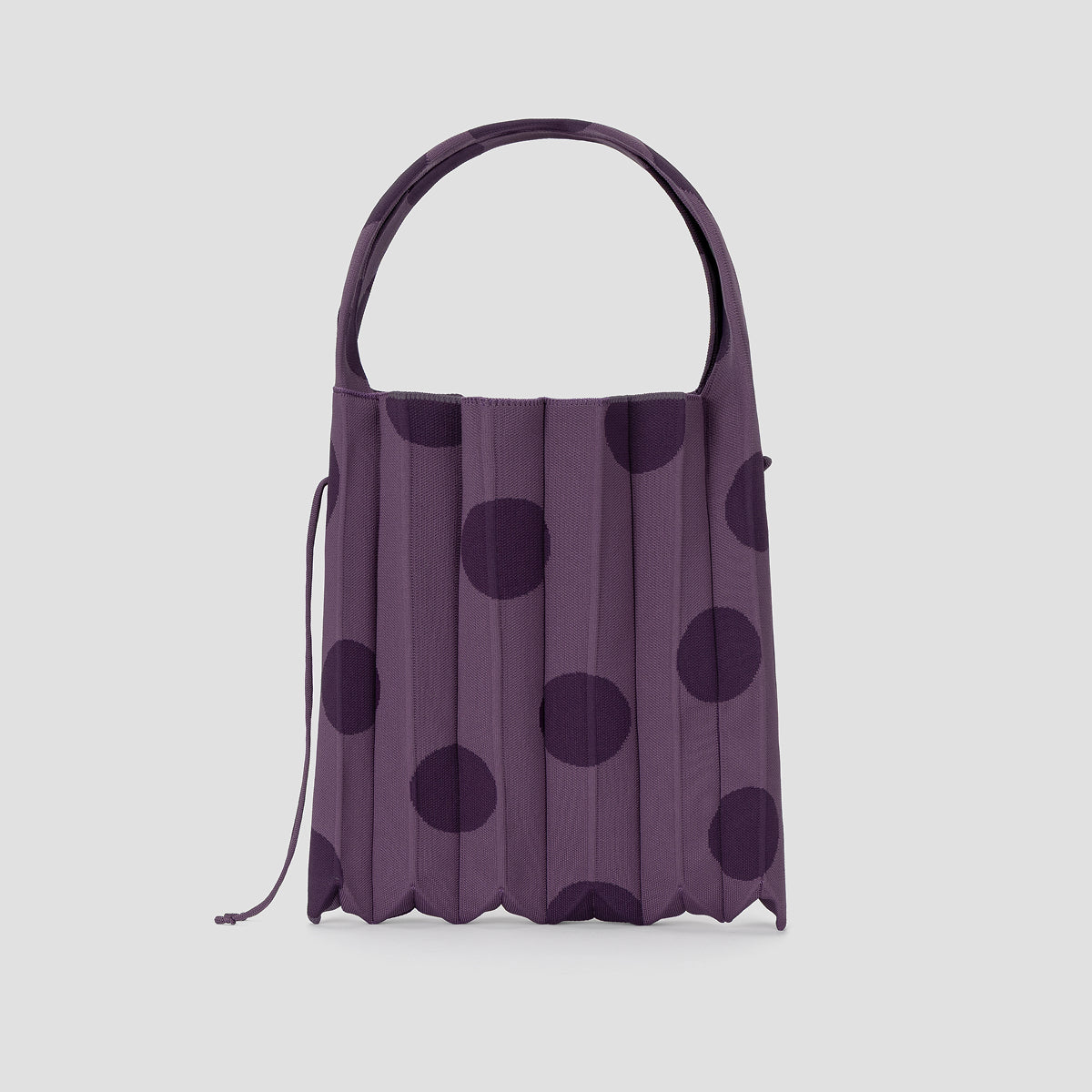 Lucky Pleats Knit L Dot Grape Wine