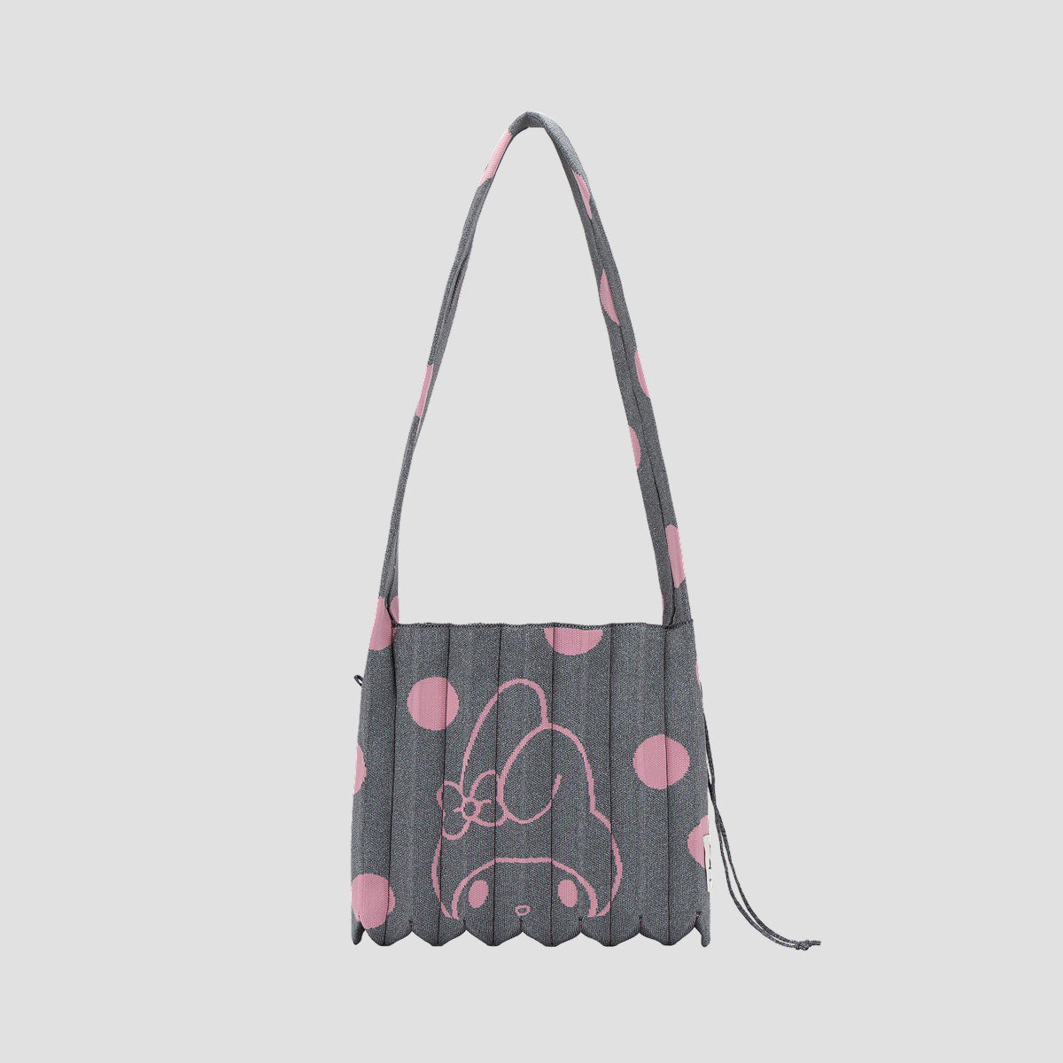 Lucky Pleats Knit Crossbody M Dot My Melody Midnight Charcoal