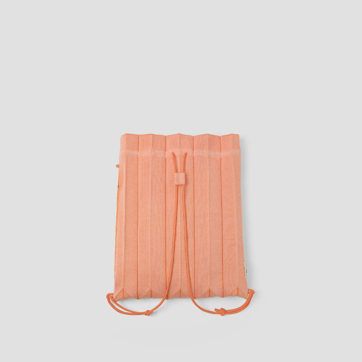Lucky Pleats Knit String Backpack Starry Salmon