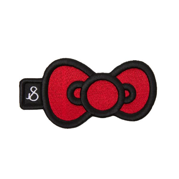 Lucky Hello Kitty Ribbon Embroidery Wappen Red