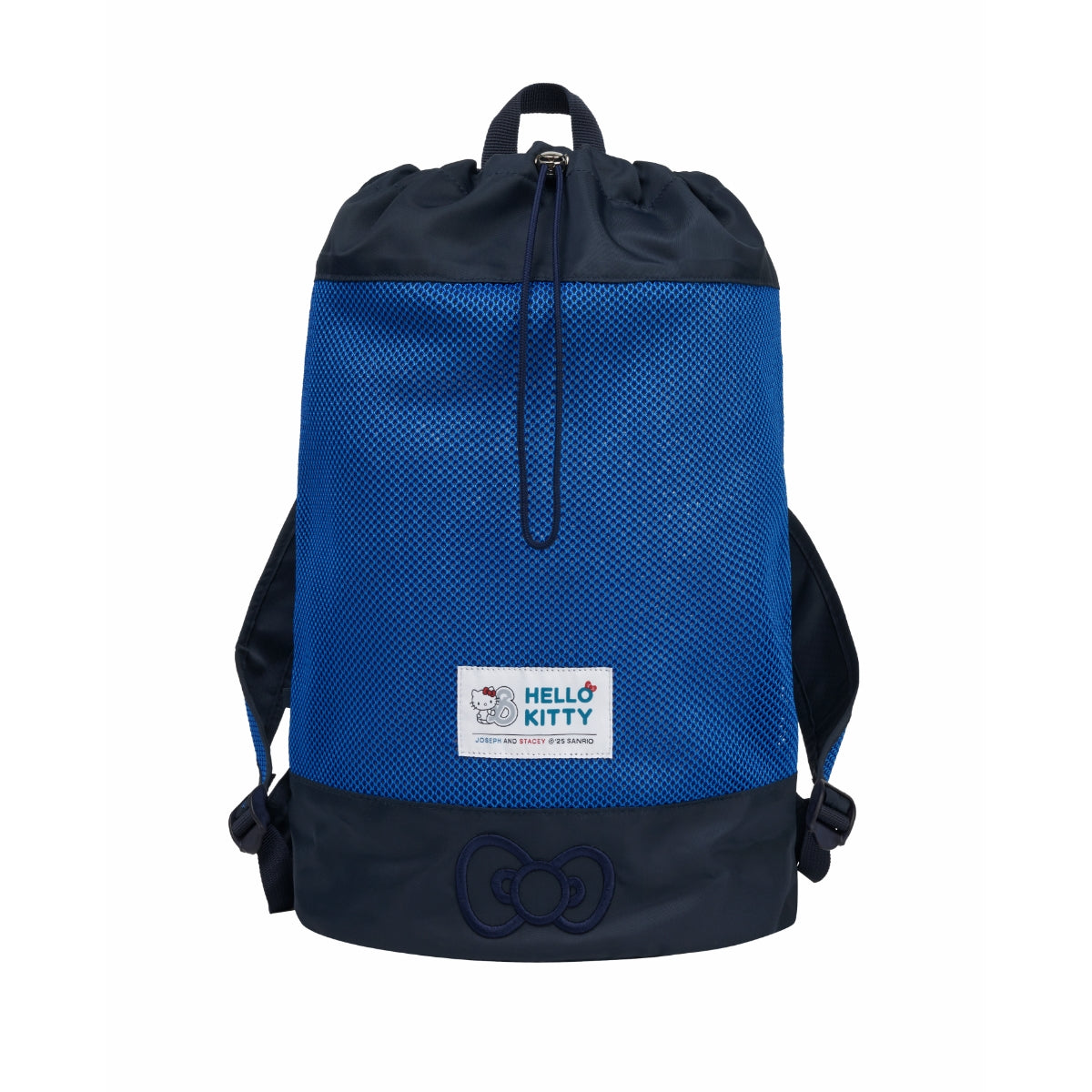Mesh String Backpack Hello Kitty Blue Navy