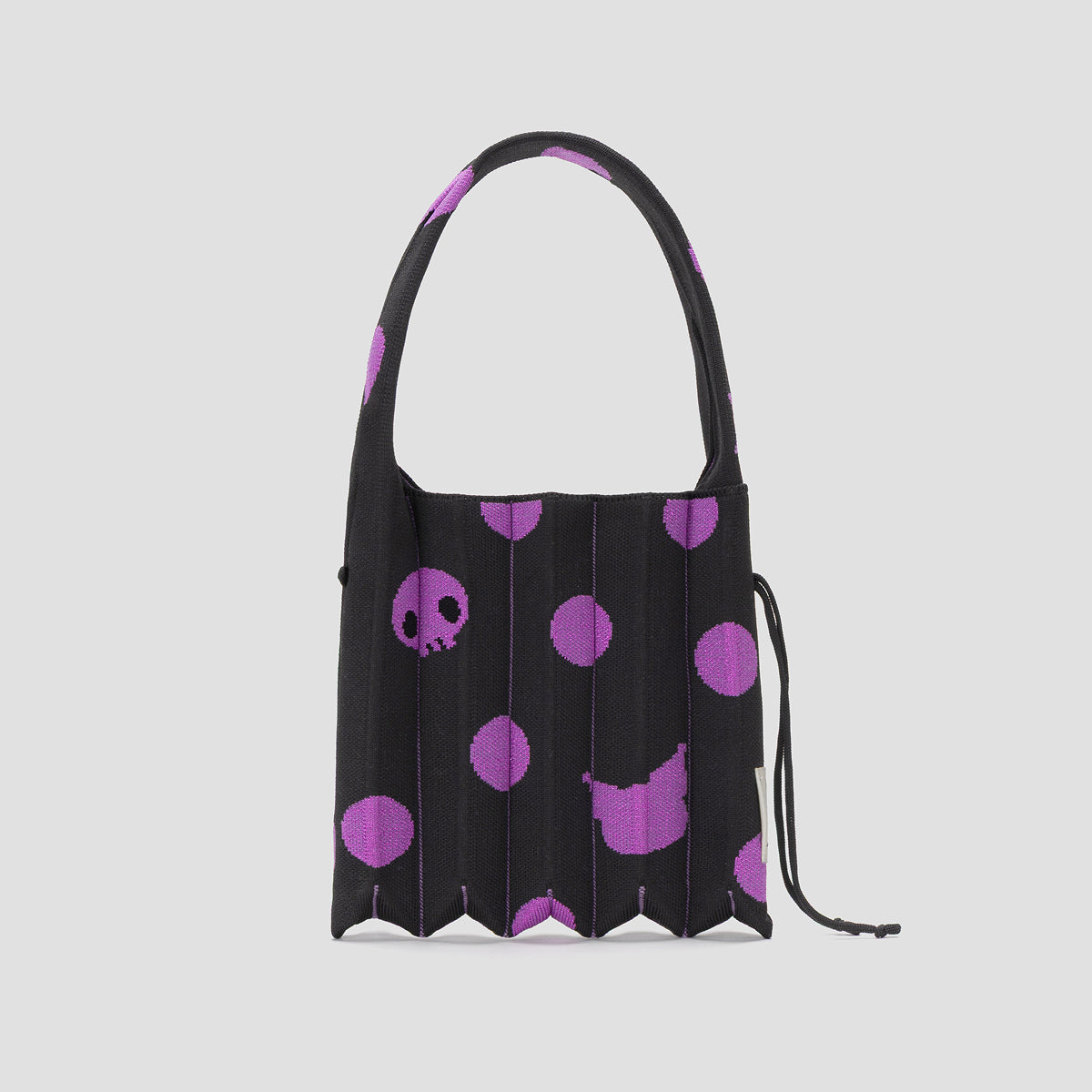 Lucky Pleats Knit S Dot Kuromi Rich Black