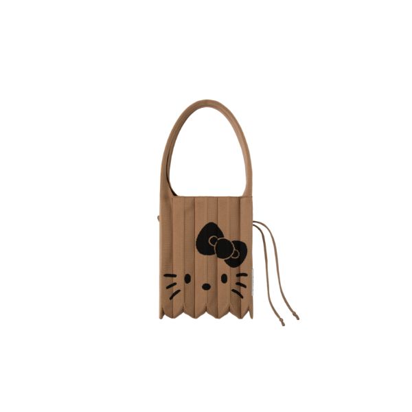 Lucky Pleats Knit S Hello Kitty Tan Brown