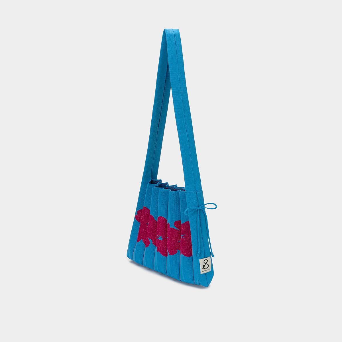 Lucky Pleats Knit Crossbody Aloha Waikiki Blue