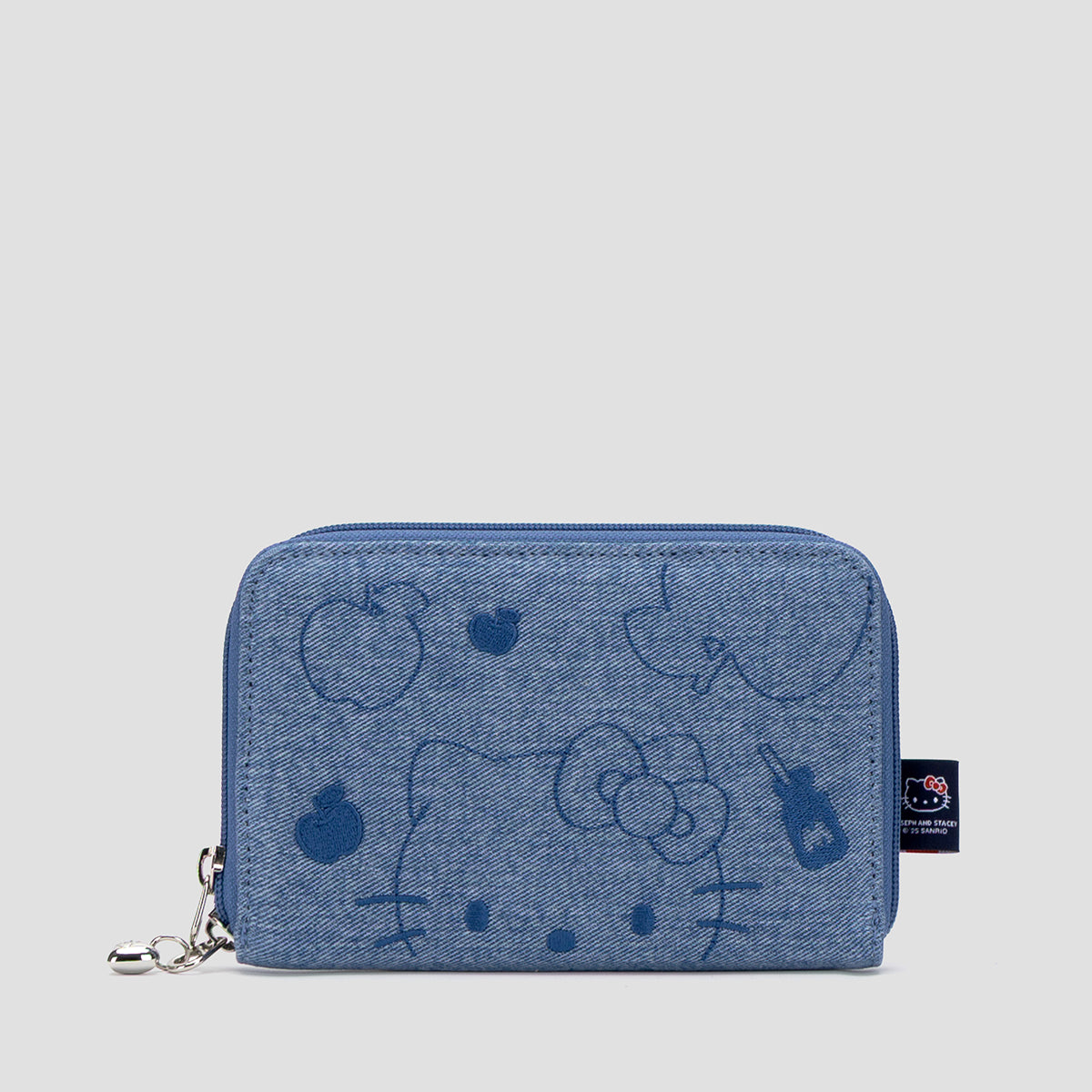 Denim Travel Cross Wallet Hello Kitty Washed Blue