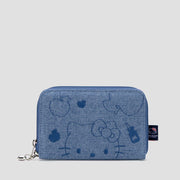 Denim Travel Cross Wallet Hello Kitty Washed Blue