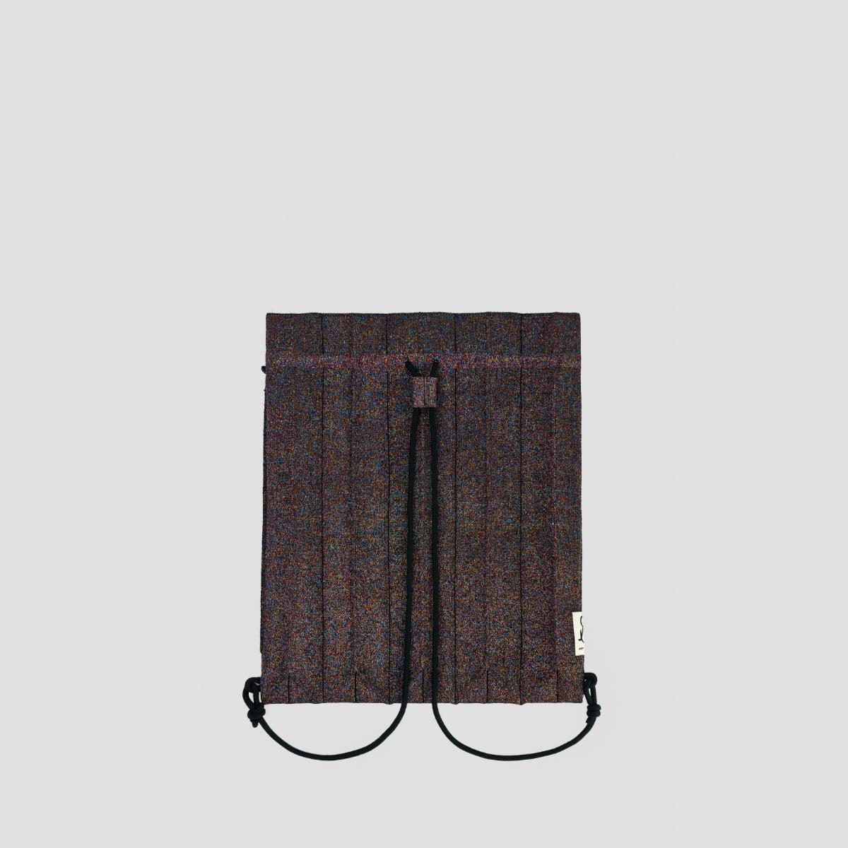Lucky Pleats Knit String Backpack Multi Rainbow Black