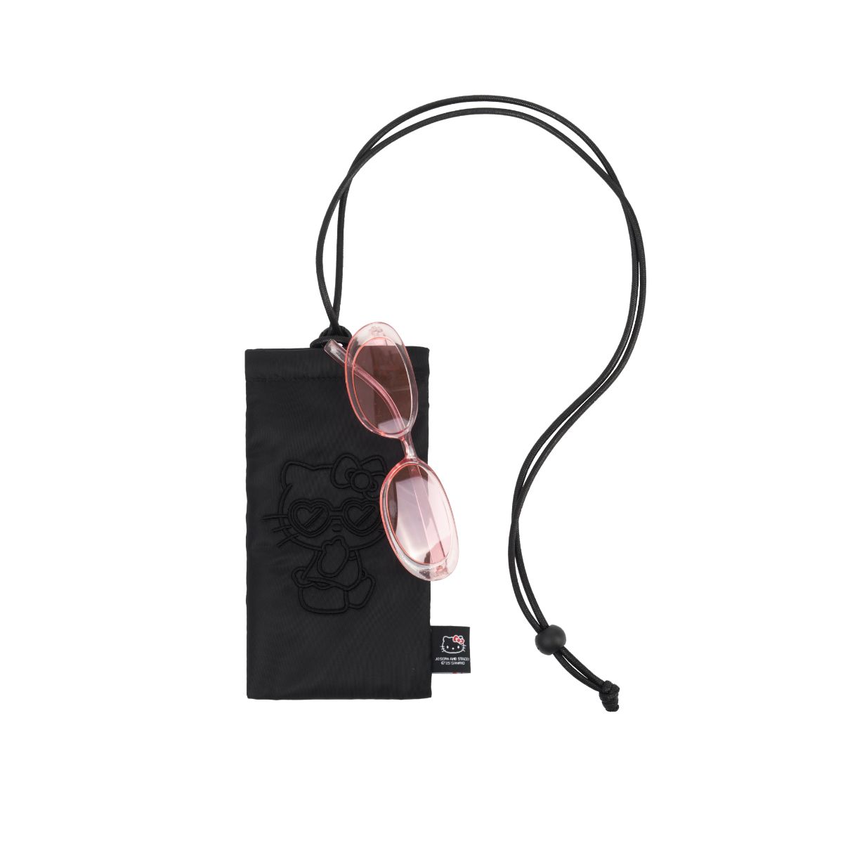 Lucky Hello Kitty Necklace Glasses Pouch Black