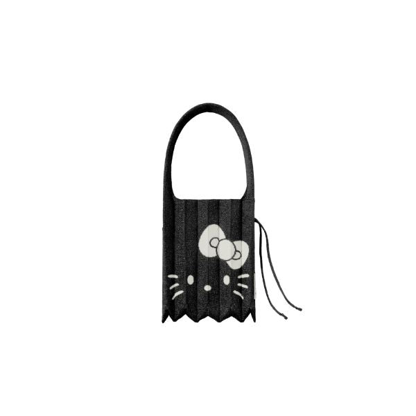 Lucky Pleats Knit S Starry Hello Kitty Fancy Black