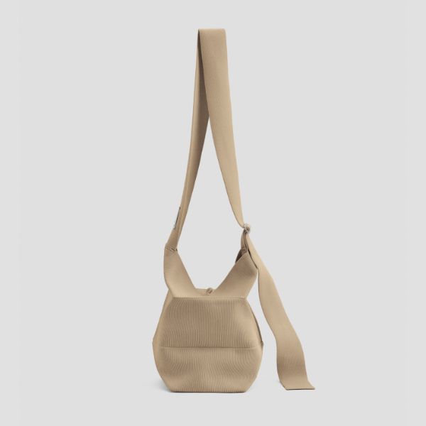 Lucky Pleats Knit Off City Bucket Hazelnut Beige