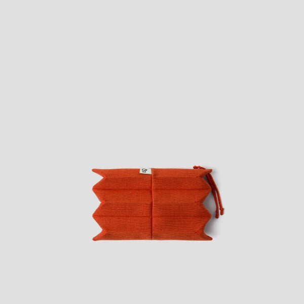 Lucky Pleats Knit Pouch S Starry Rising Orange