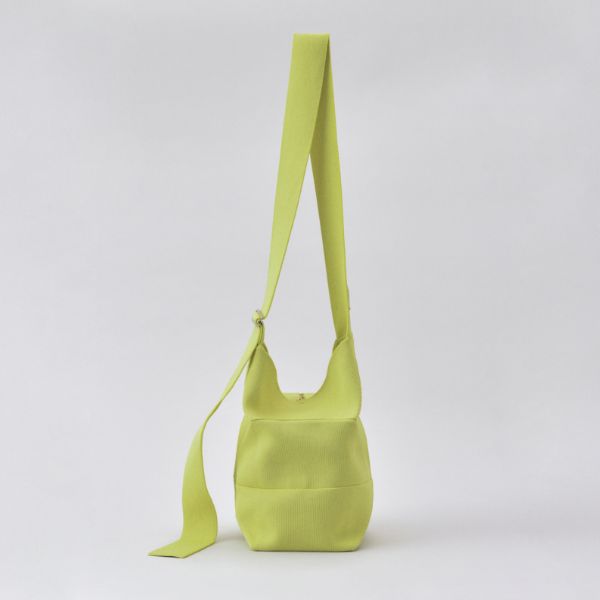 Lucky Pleats Knit Off City Bucket Pistachio