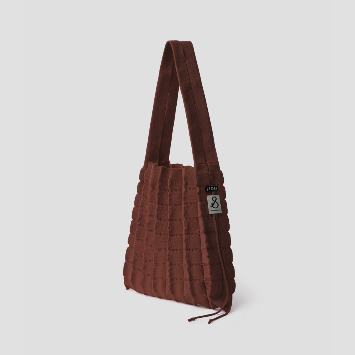 Lucky Pleats Knit L Fiori Peanut Brown