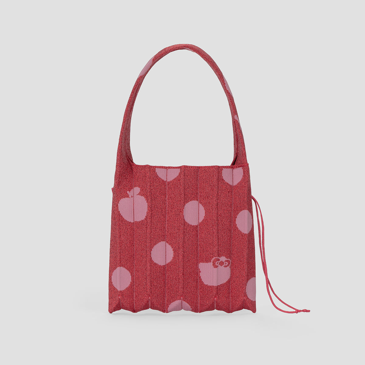 Lucky Pleats Knit S Dot Hello Kitty Coral Red