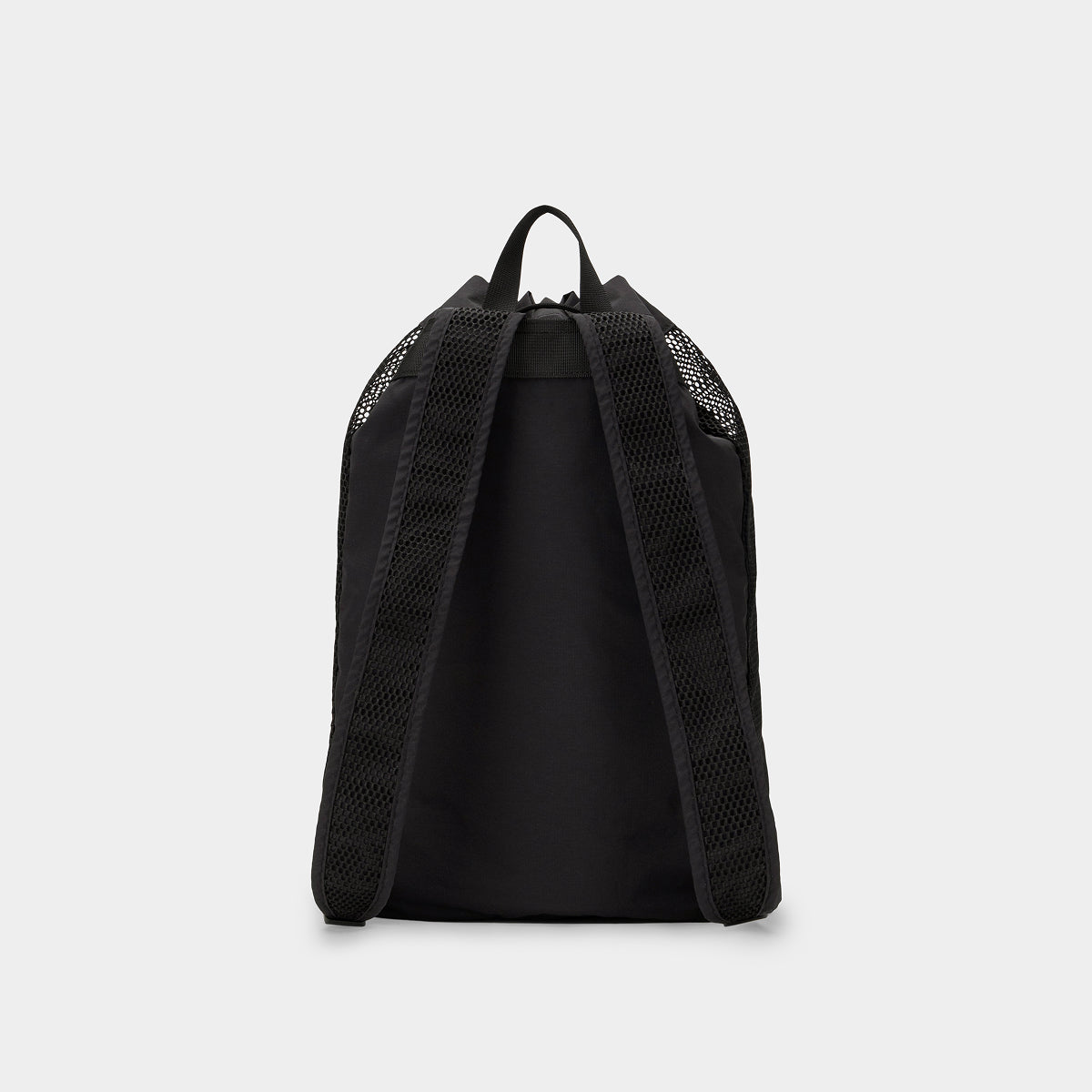 Drawstring Light Mesh Backpack Black