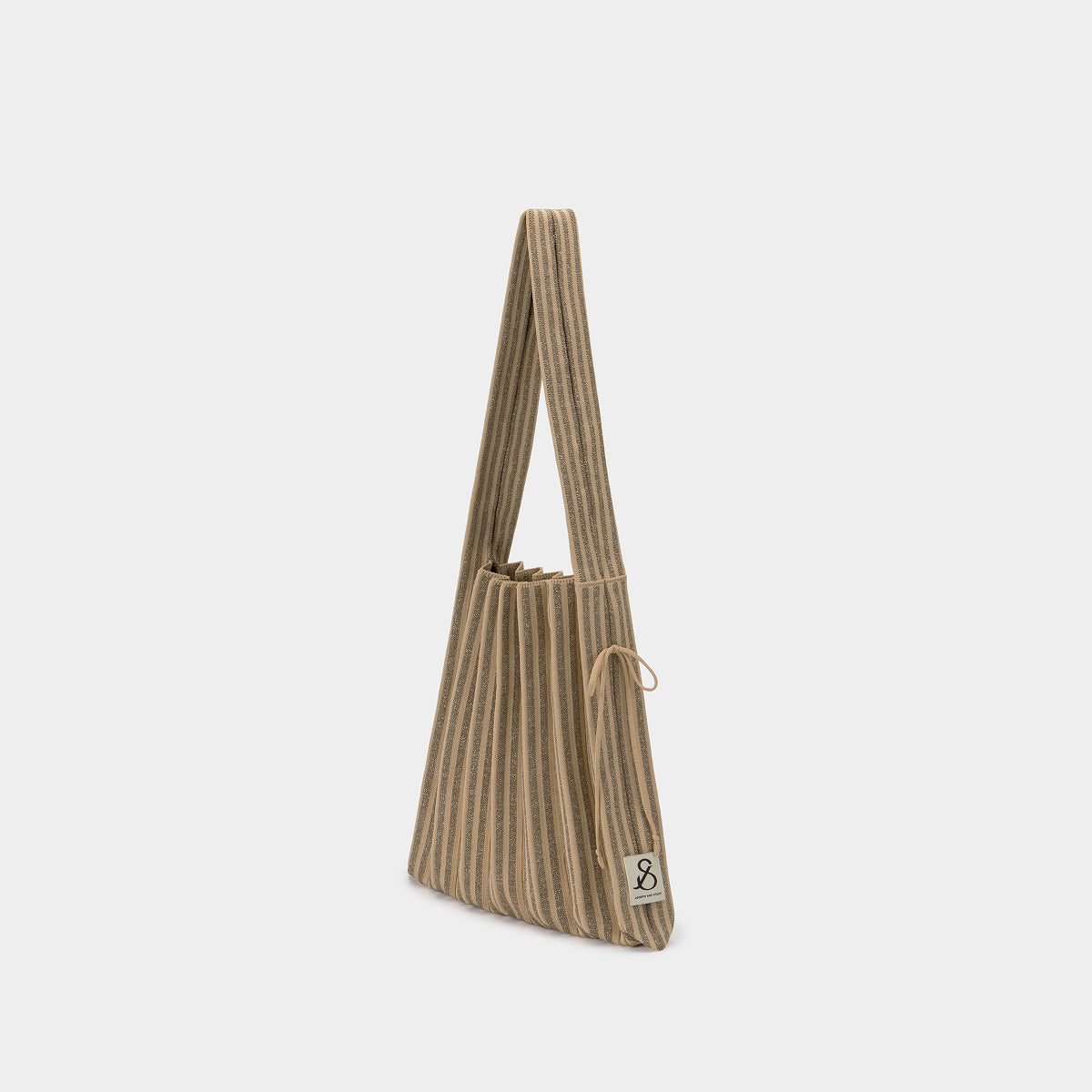 Lucky Pleats Knit M Stripe Beige