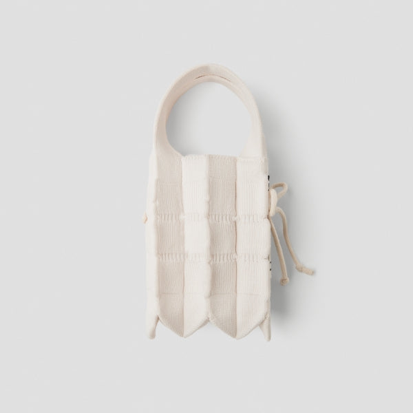 Lucky Pleats Knit Mini Cross Fiori Cream White